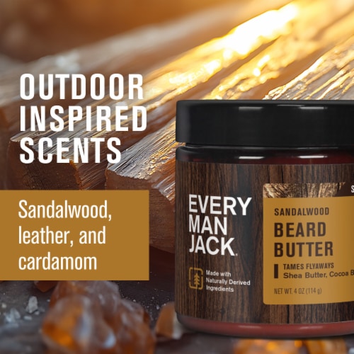 Every Man Jack® Sandalwood Hydrating Naturally Derived Beard Butter for Men Perspective: right