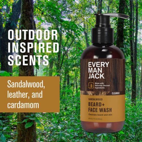 Every Man Jack Mens Beard and Face Wash, Sandalwood Perspective: right