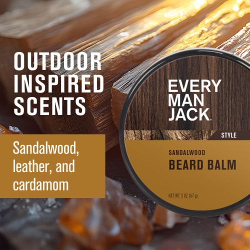 Every Man Jack® Sandalwood Naturally Derived Grooming Beard Balm Perspective: right
