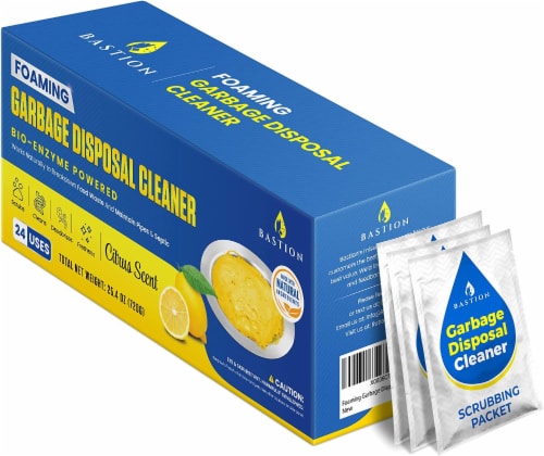 Garbage Disposal Cleaner and Deodorizer - 24-Count (6-Month Supply) Foaming Lemon Scented Perspective: right
