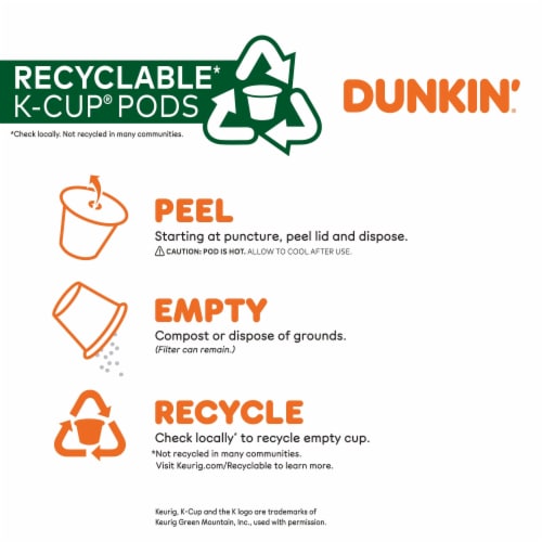 Dunkin® French Vanilla K-Cup Coffee Pods Perspective: right