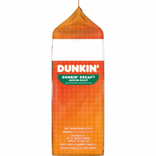 Dunkin' Donuts Decaf Medium Roast Ground Coffee Perspective: right