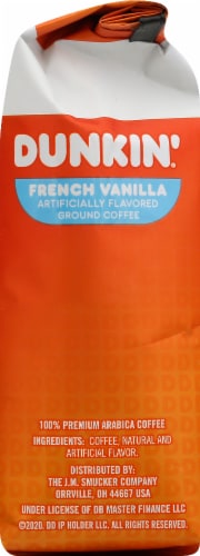 Dunkin' Donuts French Vanilla Ground Coffee Perspective: right