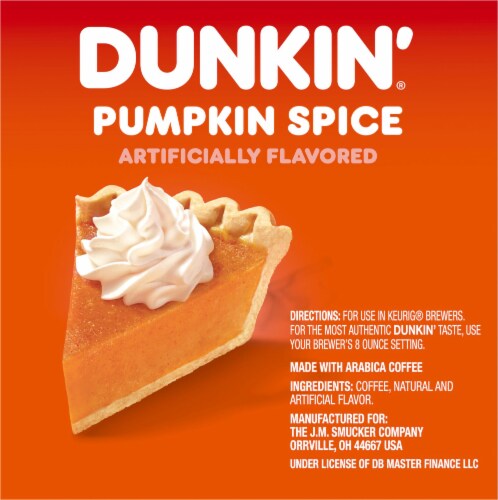 Dunkin® Pumpkin Spice K-Cup Coffee Pods Perspective: right