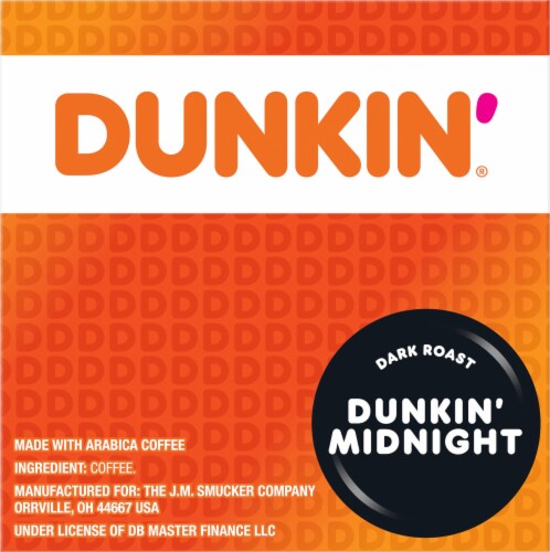 Dunkin'® Dark Roast K-Cup Coffee Pods Perspective: right