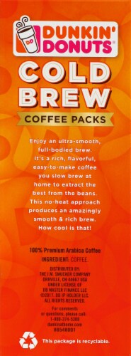 Dunkin'® Cold Brew Coffee Packs Perspective: right
