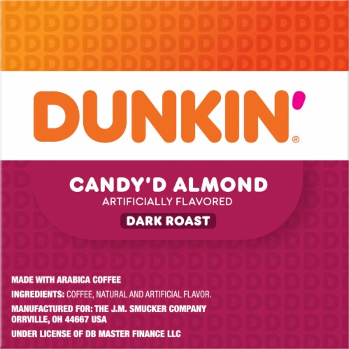 Dunkin'® Candy'd Almond Dark Roast K-Cup Coffee Pods Perspective: right