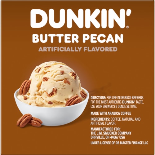 Keurig® Dunkin'® Butter Pecan Coffee K-Cup Pods Perspective: right