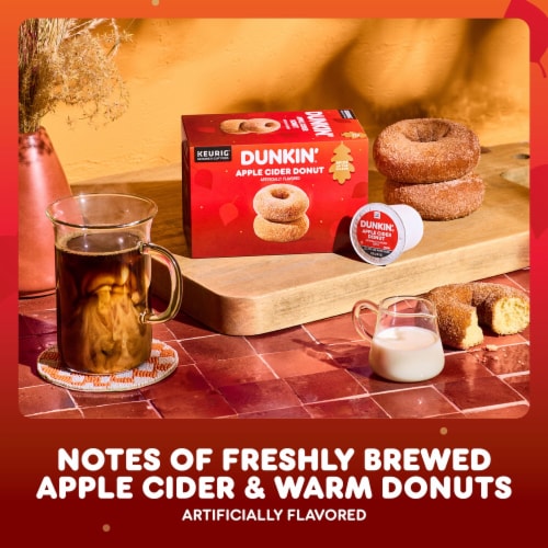 Dunkin’ Apple Cider Donut Artificially Flavored Coffee, Keurig K-Cup Pods Perspective: right