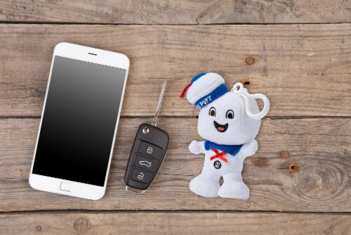 Ghostbusters Stay Puft Marshmallow Man Happy Face 4" Talking Mini Plush Perspective: right