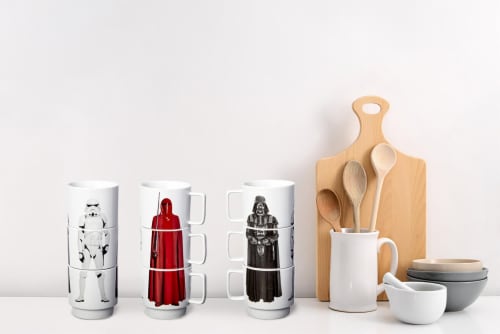 Star Wars 11oz Stacking Mugs - Darth Vader, Imperial Guard, and Stormtrooper Perspective: right