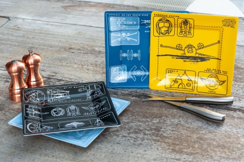Star Wars Melamine Plate Set - 4 Pieces - Vehicle Schematics Perspective: right