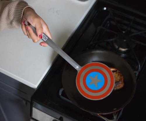 Marvel Captain America Shield Colored Flat Stainless Steel Wide Head Spatula Perspective: right