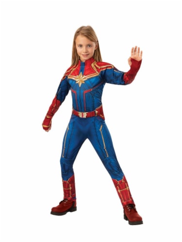 Seasons Girls' Large Captain Marvel Suit Costume Perspective: right