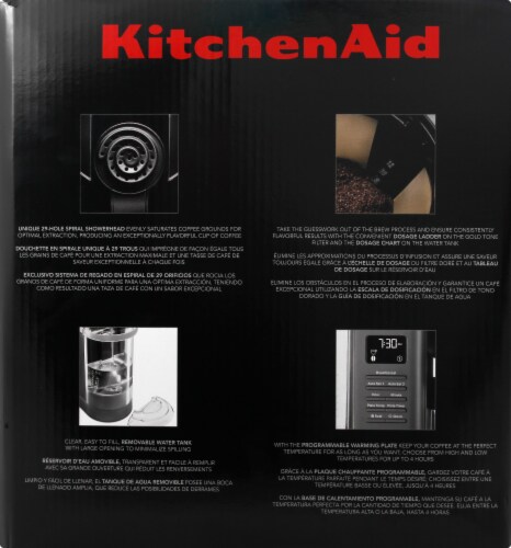 KitchenAid Drip Coffee Maker with Spiral Showerhead and Programmable Warming Plate - Onxy Black Perspective: right