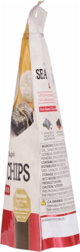Yang Ban Korean Traditional Original Flavor Seaweed Chips Perspective: right