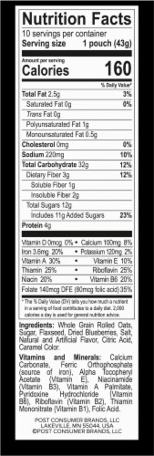 Better Oats® Thick & Hearty Blueberry Muffin Instant Oatmeal Perspective: right