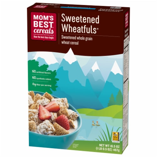 Mom's Best Sweetened Wheatfuls Cereal Perspective: right
