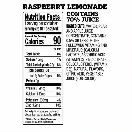 good2grow® Assorted Raspberry Lemonade Flavored Juice Beverage Perspective: right