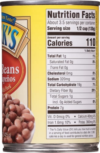 Luck's Authentic Southern Pork Seasoned Pinto Beans with Jalapenos Perspective: right