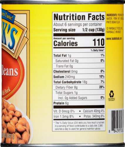 Luck's Pinto Beans Seasoned with Pork Perspective: right