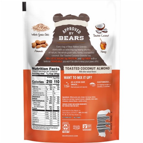 Bear Naked Fit Toasted Coconut Almond Granola Cereal Perspective: right