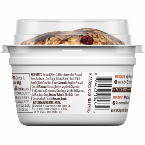 Bear Naked Fruit and Nut Granola and Steel Cut Oatmeal Perspective: right