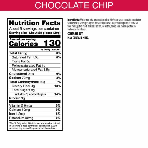 Bear Naked Chocolate Chip Crunchy Granola Bites Perspective: right