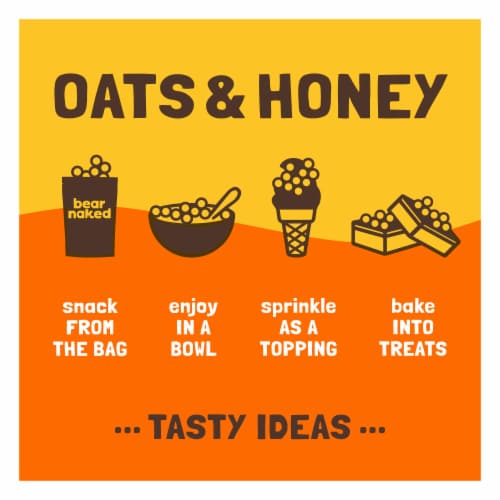 Bear Naked Granola Cereal Oats and Honey, Whole Grain Granola, 11 oz Perspective: right