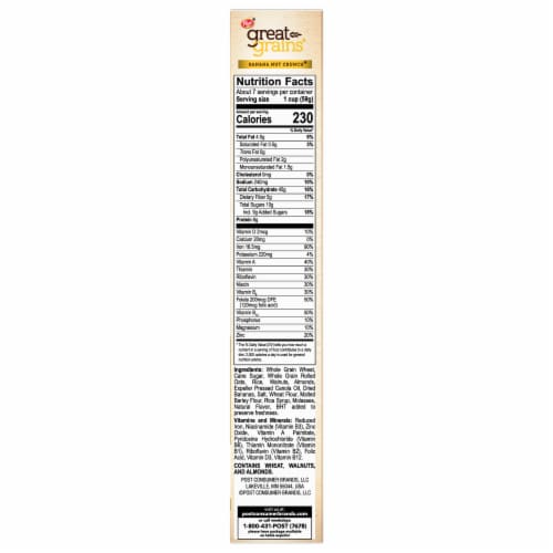 Post® Great Grains® Banana Nut Crunch Cereal Perspective: right