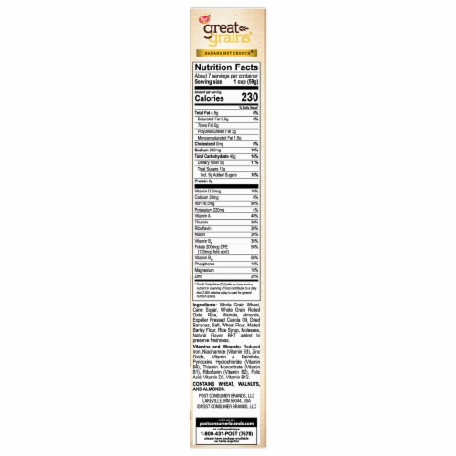 Post® Great Grains® Banana Nut Crunch Cereal Perspective: right