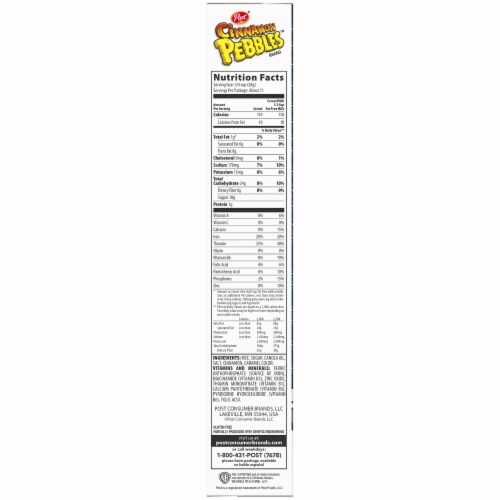 Post® Cinnamon Pebbles™ Cereal Perspective: right