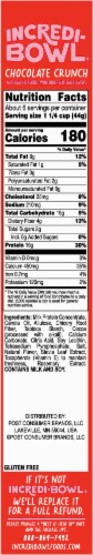 Incredi-Bowl Chocolate Crunch Keto Cereal Perspective: right