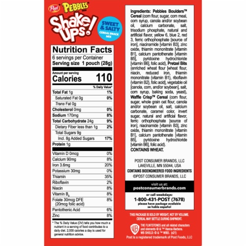 Post® Pebbles Shake Ups Bag Cereal Perspective: right