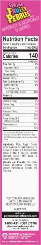 Post® Limted Edition Spring Fruity Pebbles™ Cold Cereal Box Perspective: right