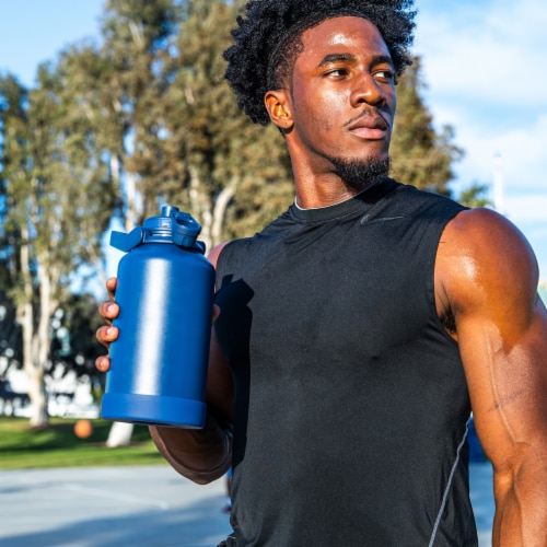 Takeya Actives Insulated Stainless Steel Water Bottle - Midnight Perspective: right