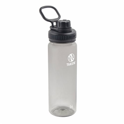 Takeya Tritan Spout Water Bottles - Clear/Stormy Black Perspective: right