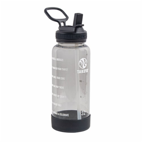 Takeya Mini Motivational Thermal Bottle - Stormy Black Perspective: right