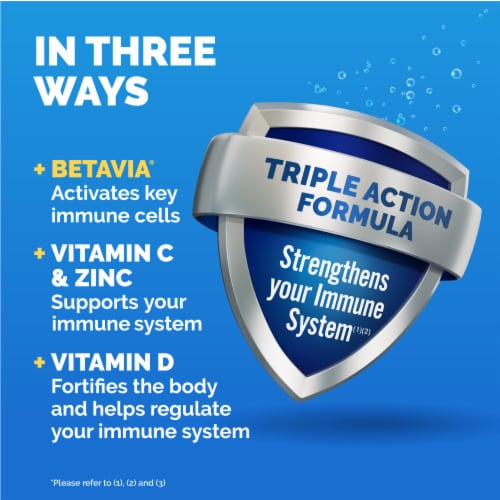 Emergen-C Immune+ Triple Action Raspberry Immune Support Vitamin C Powder Perspective: right