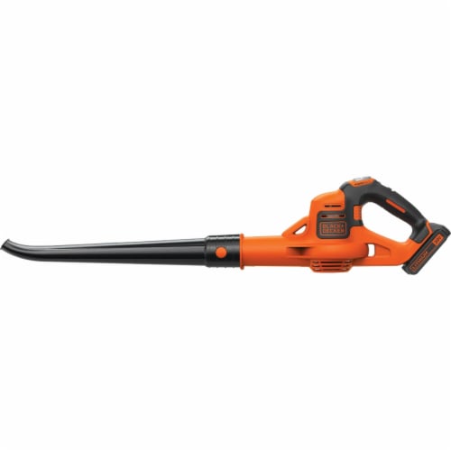 BLACK + DECKER Powerboost 20-Volt Max Lithium Cordless Sweeper - Black/Orange Perspective: right
