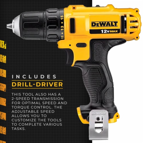 DeWalt 12V MAX Cordless Impact Driver and Drill Hand Tool Set with 45 Drill  Bits, 1 Piece - Kroger