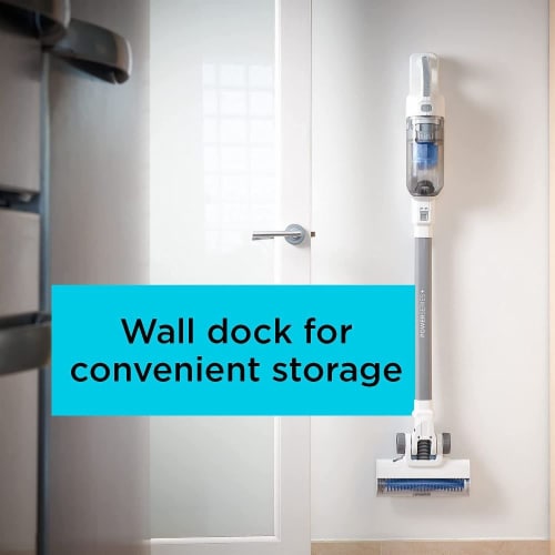 BLACK+DECKER POWERSERIES+ 16V MAX Cordless Stick Vacuum, Multi-Surface, White (BHFEA420J) Perspective: right