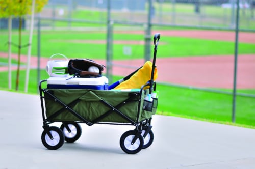 Mac Sports Collapsible Folding Outdoor Utility Garden Camping Wagon Cart, Green Perspective: right