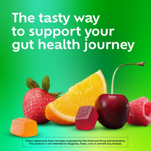 Benefiber Prebiotic Fiber with Probiotics Assorted Fruit Flavors Supplement Gummies Perspective: right