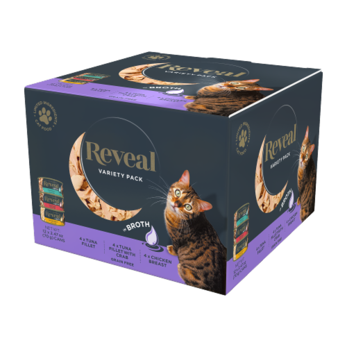 Reveal Variety Pack Cat Food in Broth Perspective: right