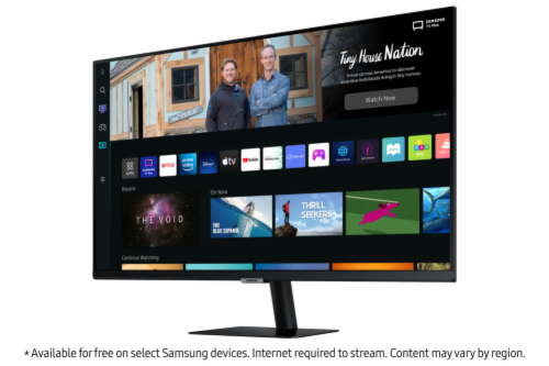 Samsung 27in Smart Streaming Monitor Perspective: right