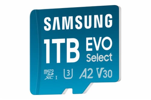 Samsung EVO Select + Adapter MB-ME1T0SA microSDXC Memory Card Perspective: right