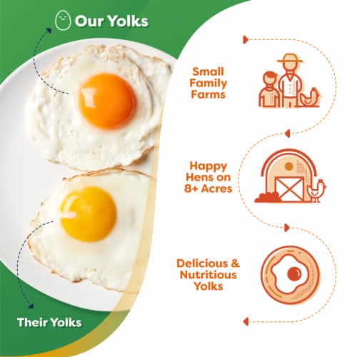 Happy Egg Co.® Free Range Large Brown Organic Eggs Perspective: right