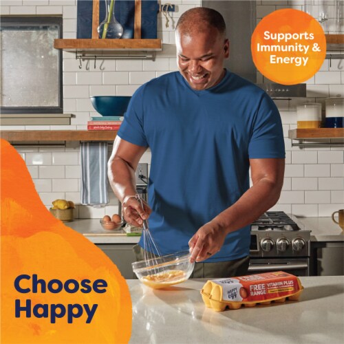 Happy Egg Co® Free Range Large Brown Vitamin+ Eggs Perspective: right
