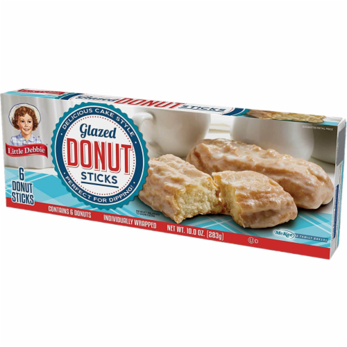Little Debbie Glazed Donut Sticks, 6 Boxes, 36 Individually Wrapped Sweet Glaze Donuts Perspective: right